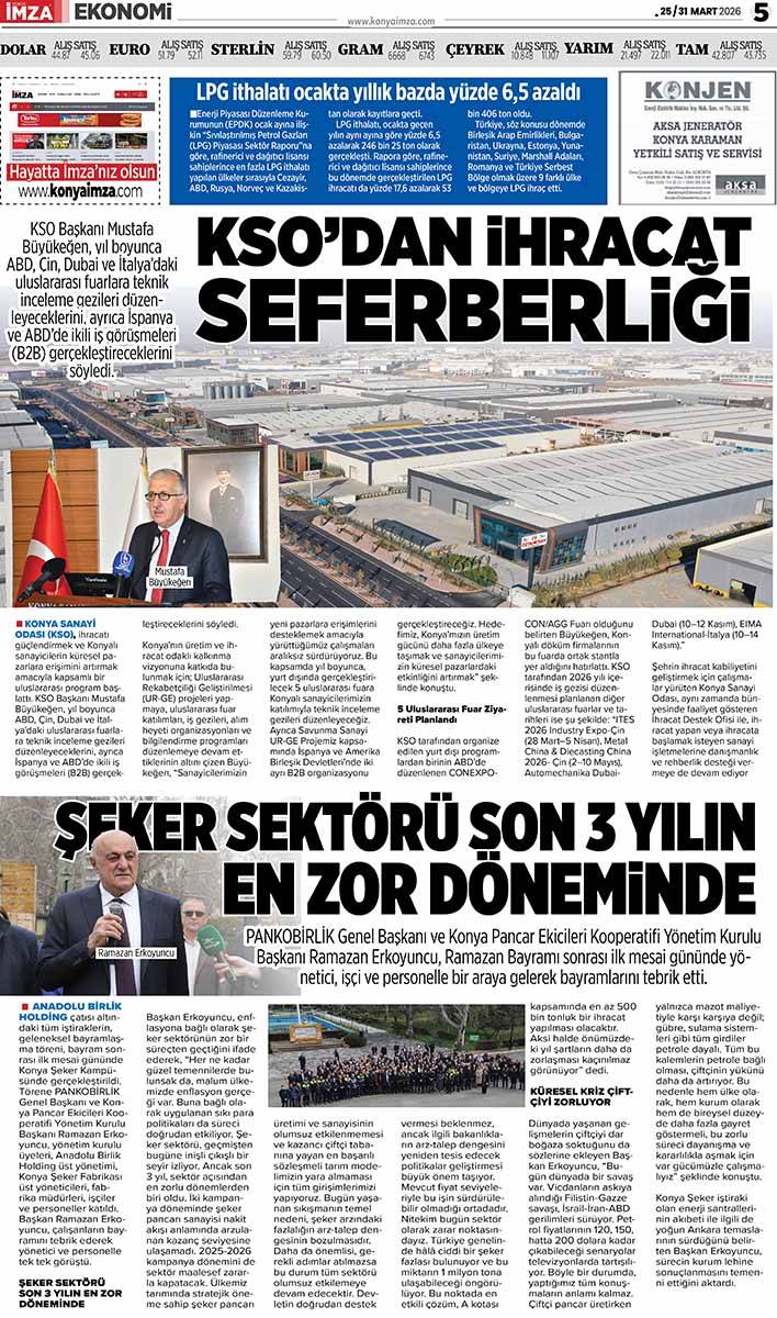 Konya İmza E GAZETE (25 / 31 Mart 2026) 5