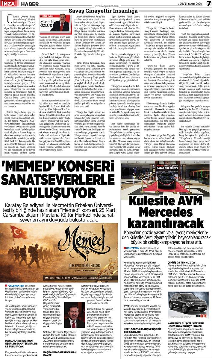 Konya İmza E GAZETE (25 / 31 Mart 2026) 7