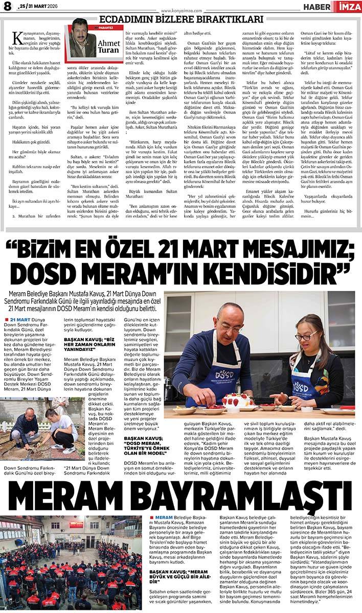 Konya İmza E GAZETE (25 / 31 Mart 2026) 8