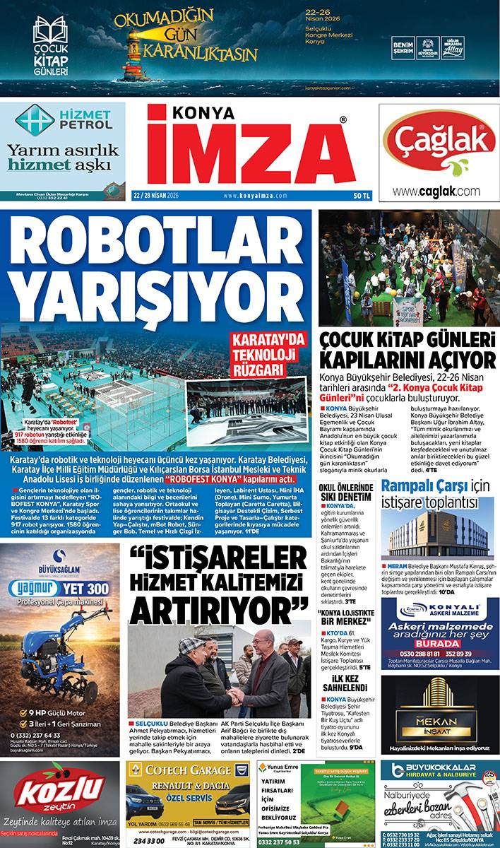 Konya İmza E-Gazete (22 / 28 Nisan 2026) 1