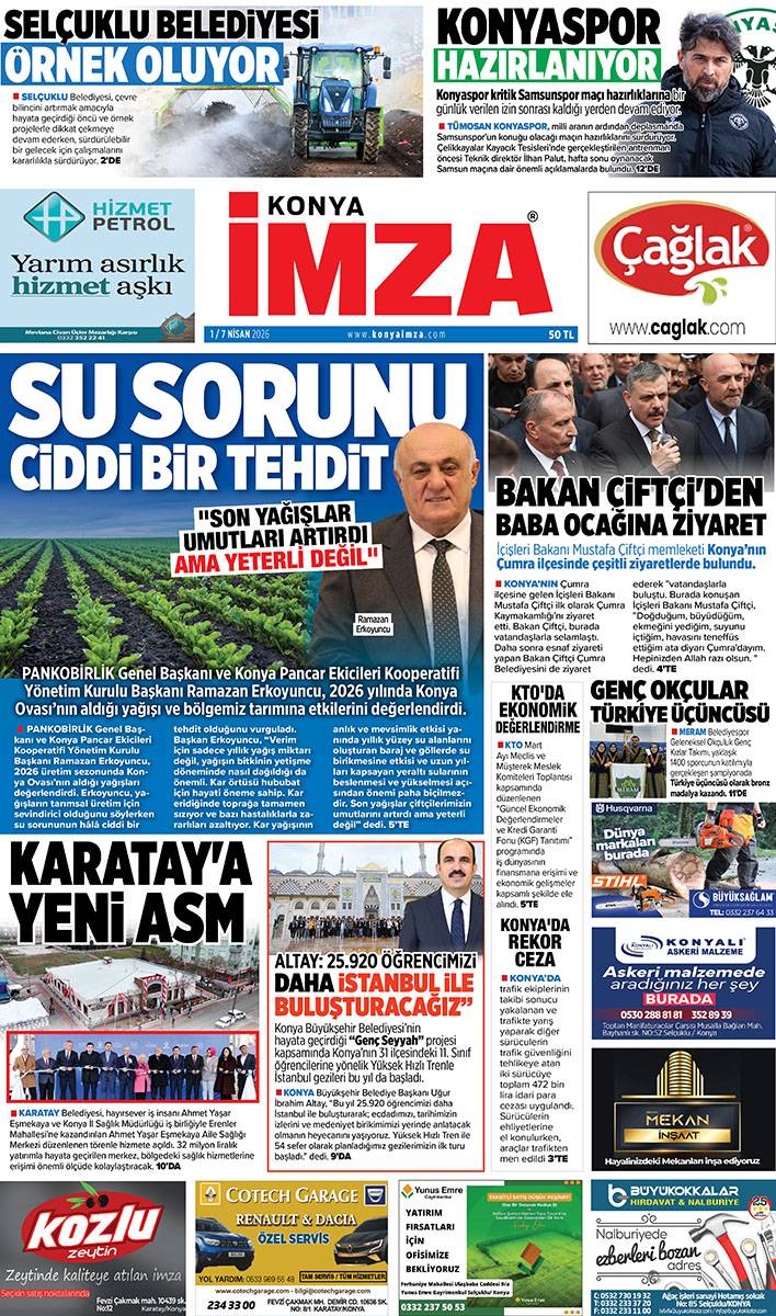 Konya İmza E-GAZETE 1/ 7 Nisan 2026 1
