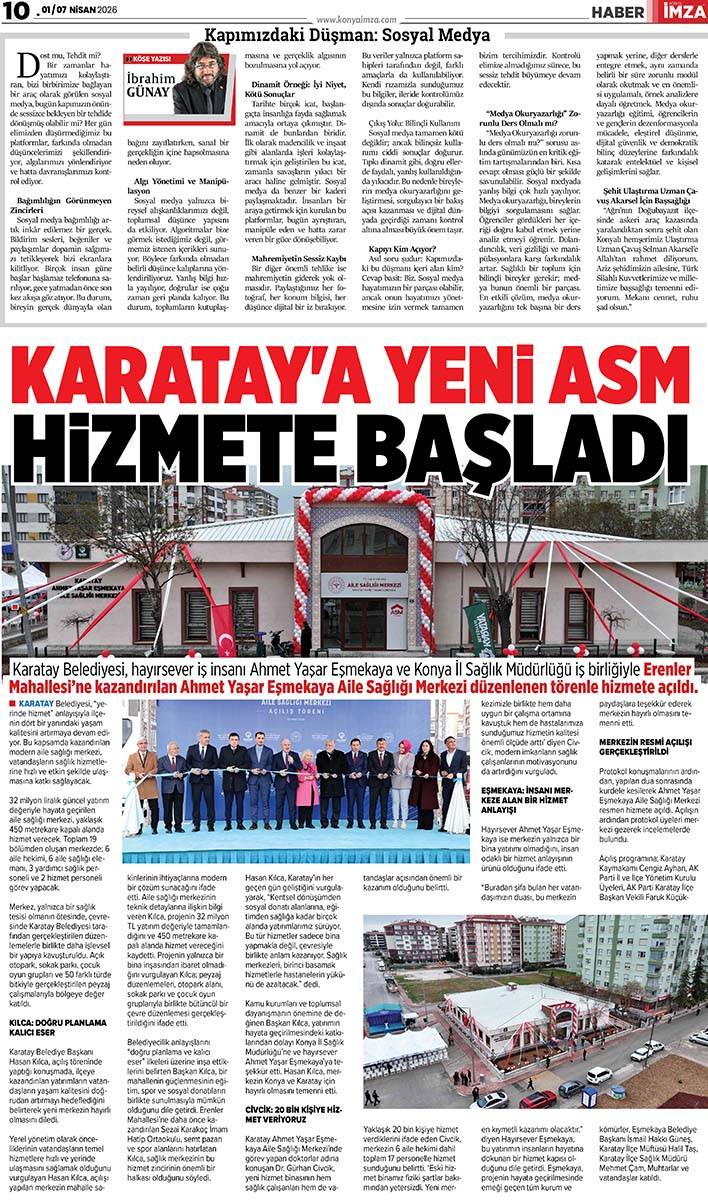 Konya İmza E-GAZETE 1/ 7 Nisan 2026 10