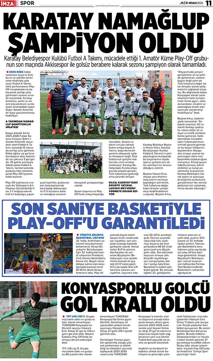 Konya İmza E-Gazete (15 / 21 Nisan 2026) 11