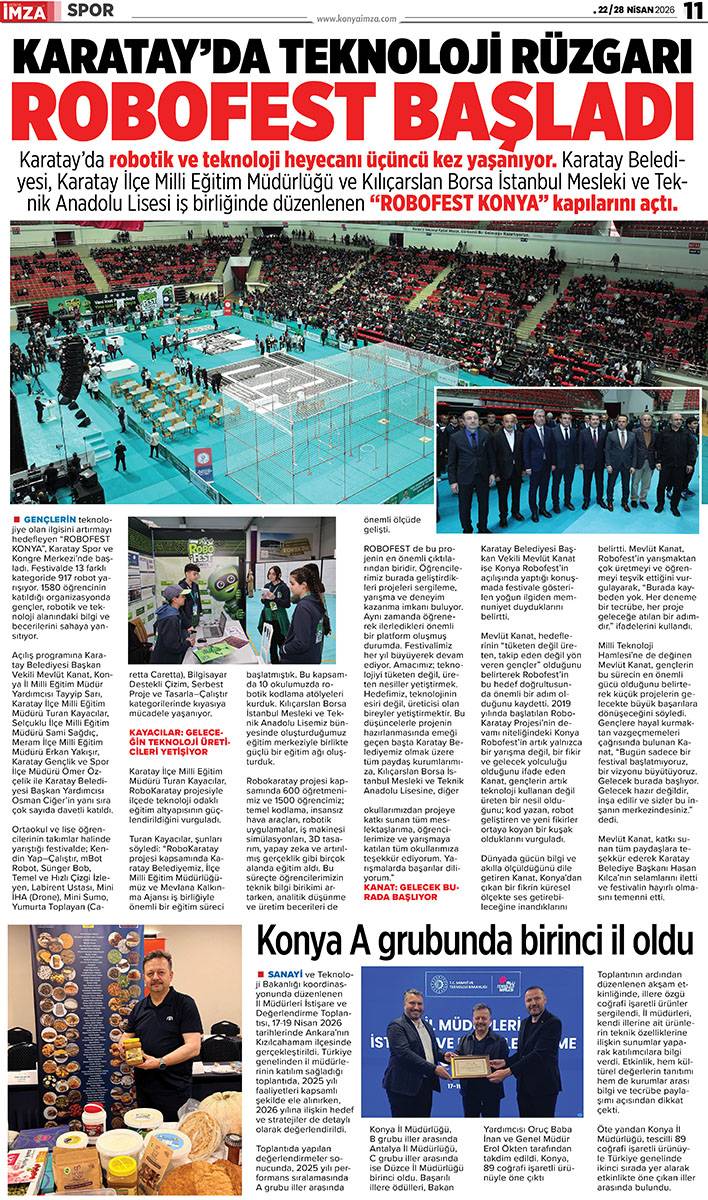 Konya İmza E-Gazete (22 / 28 Nisan 2026) 11