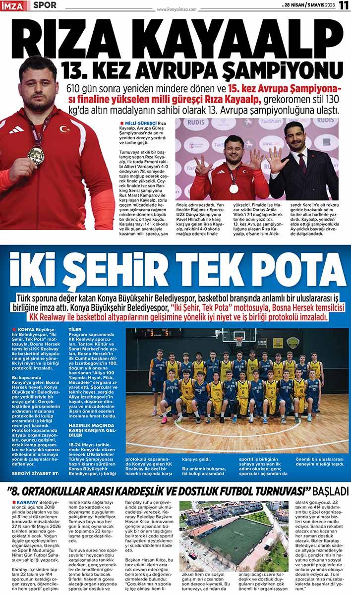 Konya İmza E-Gazete (29 Nisan / 5 Mayıs 2026) 11