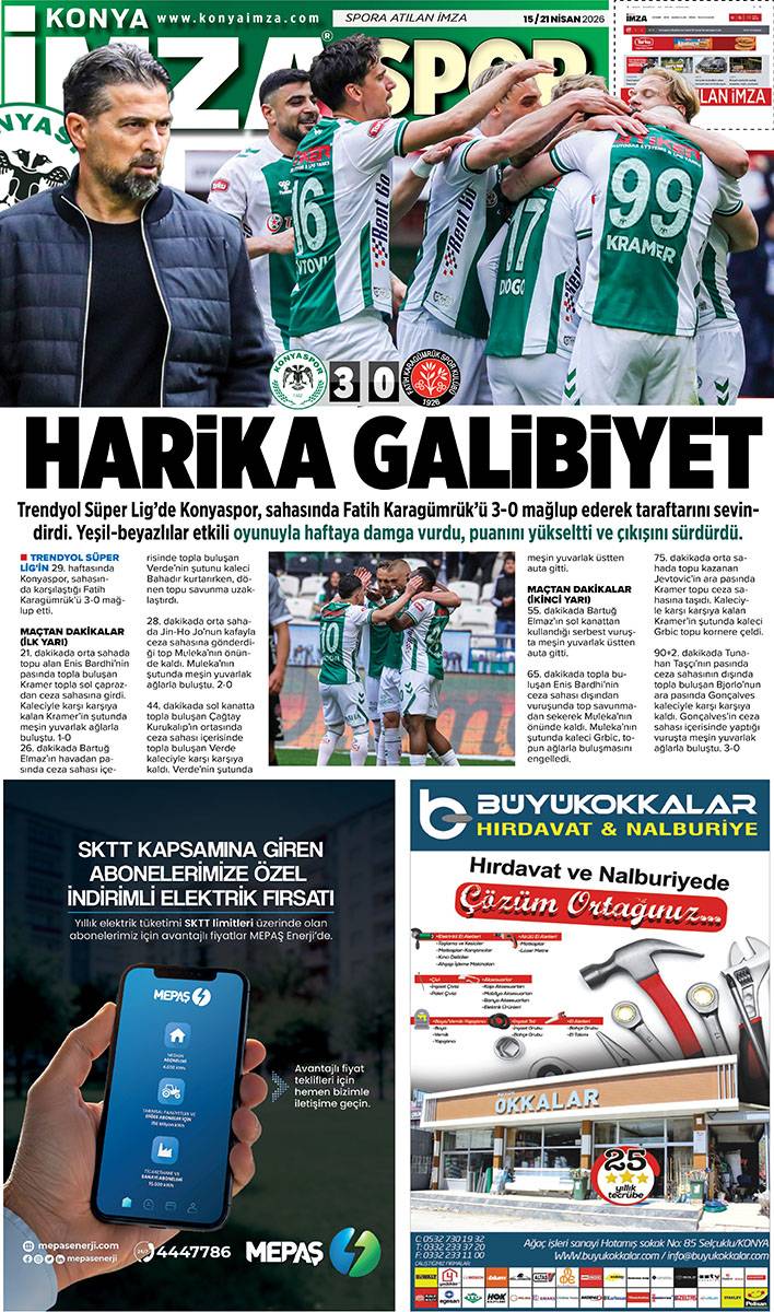 Konya İmza E-Gazete (15 / 21 Nisan 2026) 12