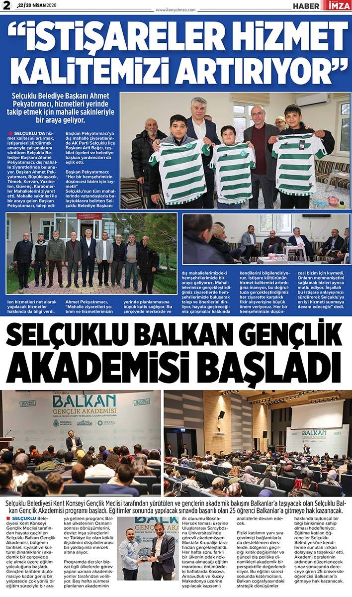 Konya İmza E-Gazete (22 / 28 Nisan 2026) 2