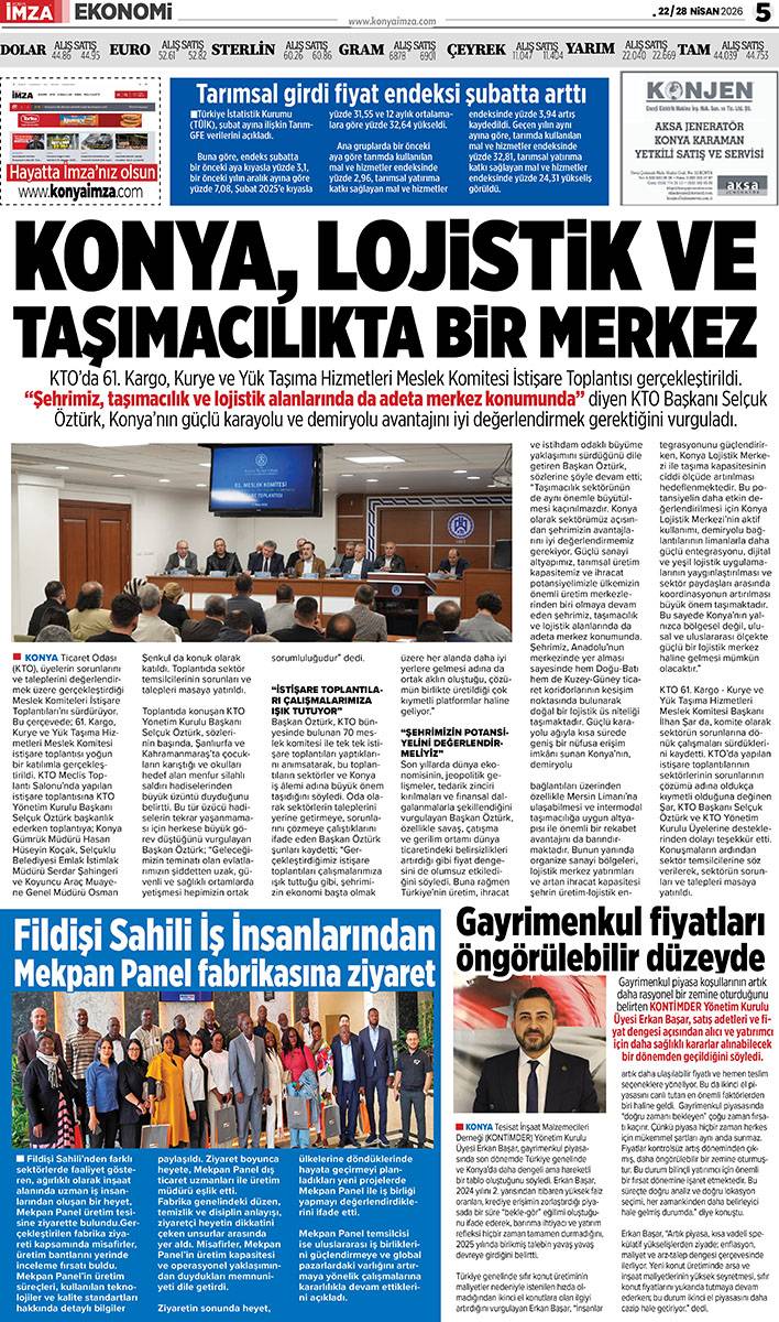Konya İmza E-Gazete (22 / 28 Nisan 2026) 5