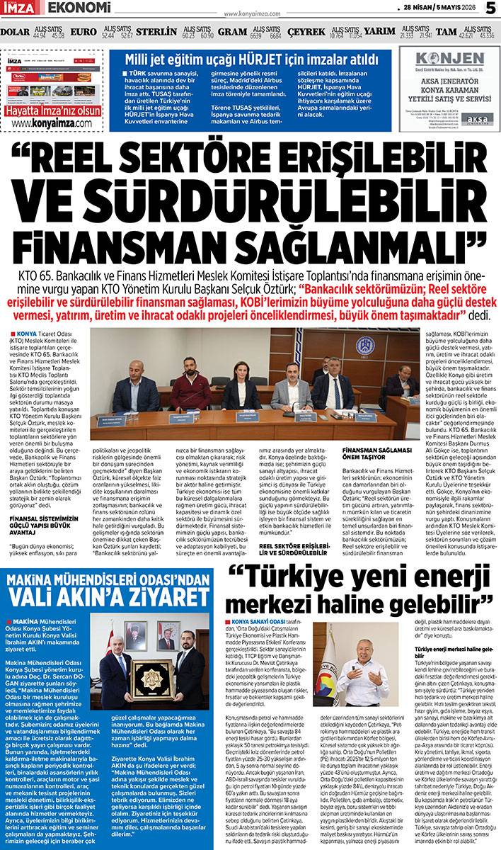 Konya İmza E-Gazete (29 Nisan / 5 Mayıs 2026) 5