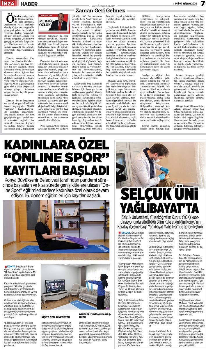 Konya İmza E-GAZETE 1/ 7 Nisan 2026 7
