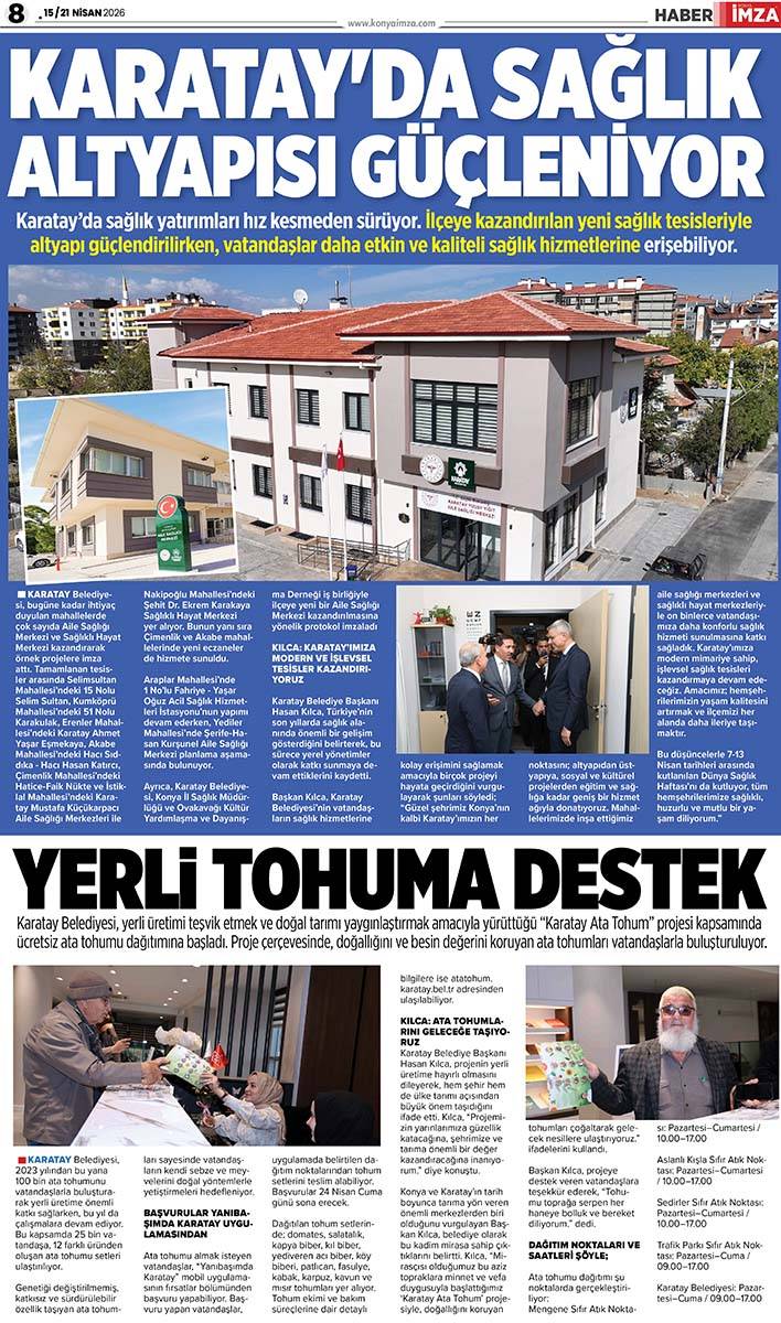 Konya İmza E-Gazete (15 / 21 Nisan 2026) 9