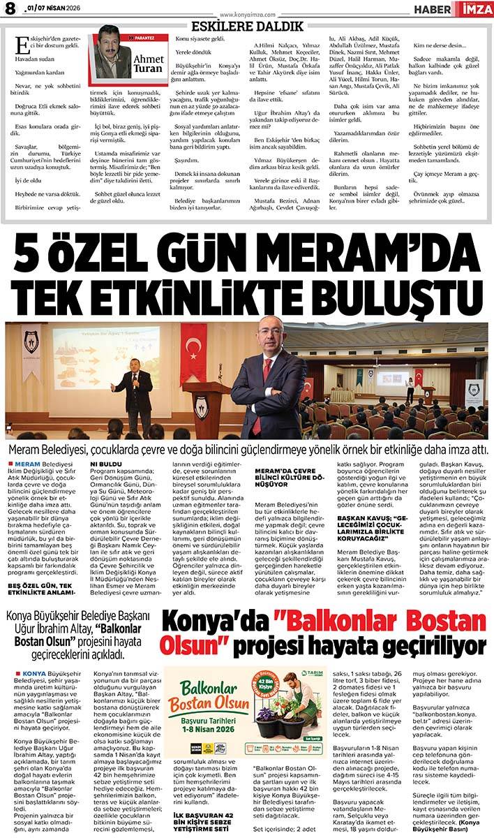 Konya İmza E-GAZETE 1/ 7 Nisan 2026 8