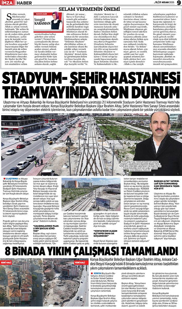 Konya İmza E-Gazete (15 / 21 Nisan 2026) 8