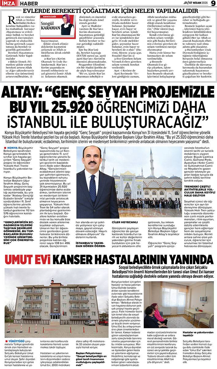 Konya İmza E-GAZETE 1/ 7 Nisan 2026 9