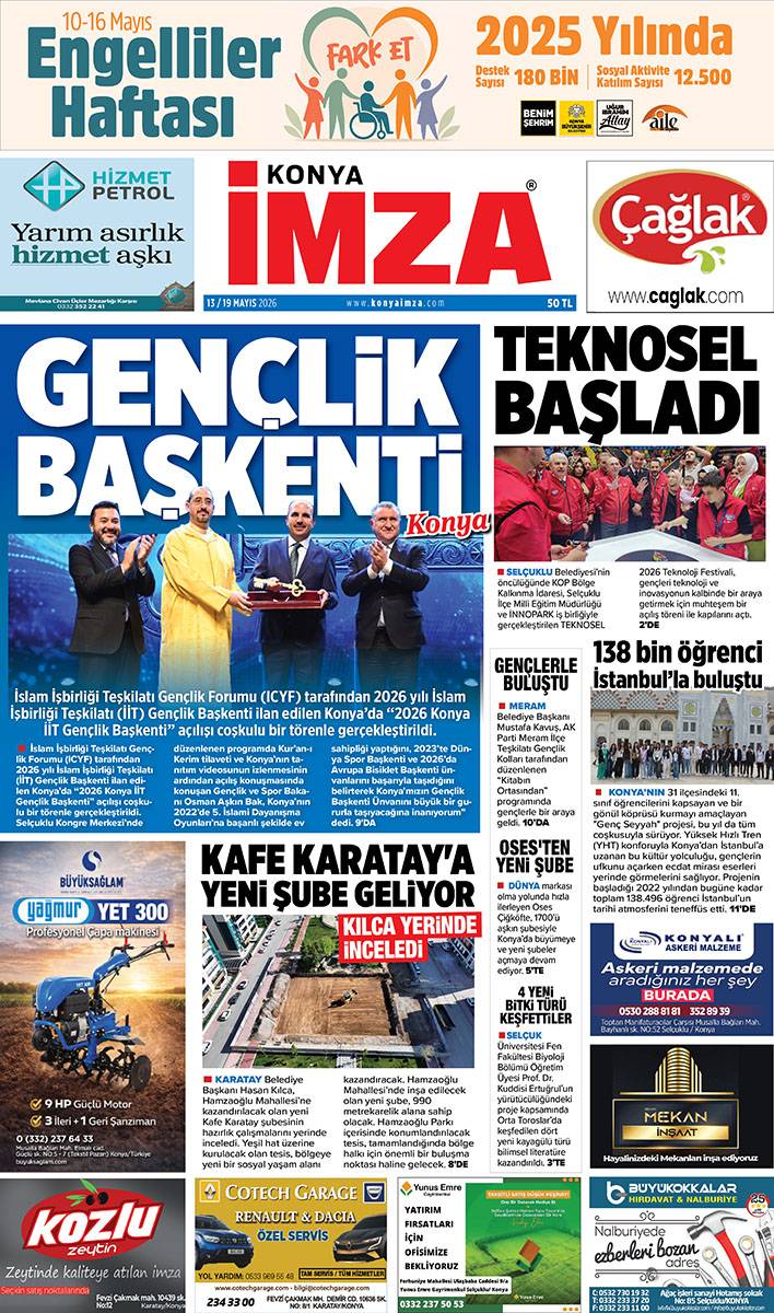Konya İmza E-GAZETE (13 / 19 Mayıs 2026) 1