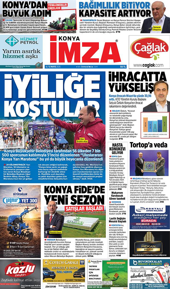 Konya İmza E-GAZETE (6 / 12 Mayıs 2026) 1