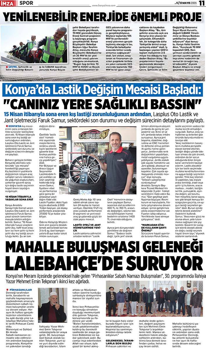 Konya İmza E-GAZETE (6 / 12 Mayıs 2026) 11