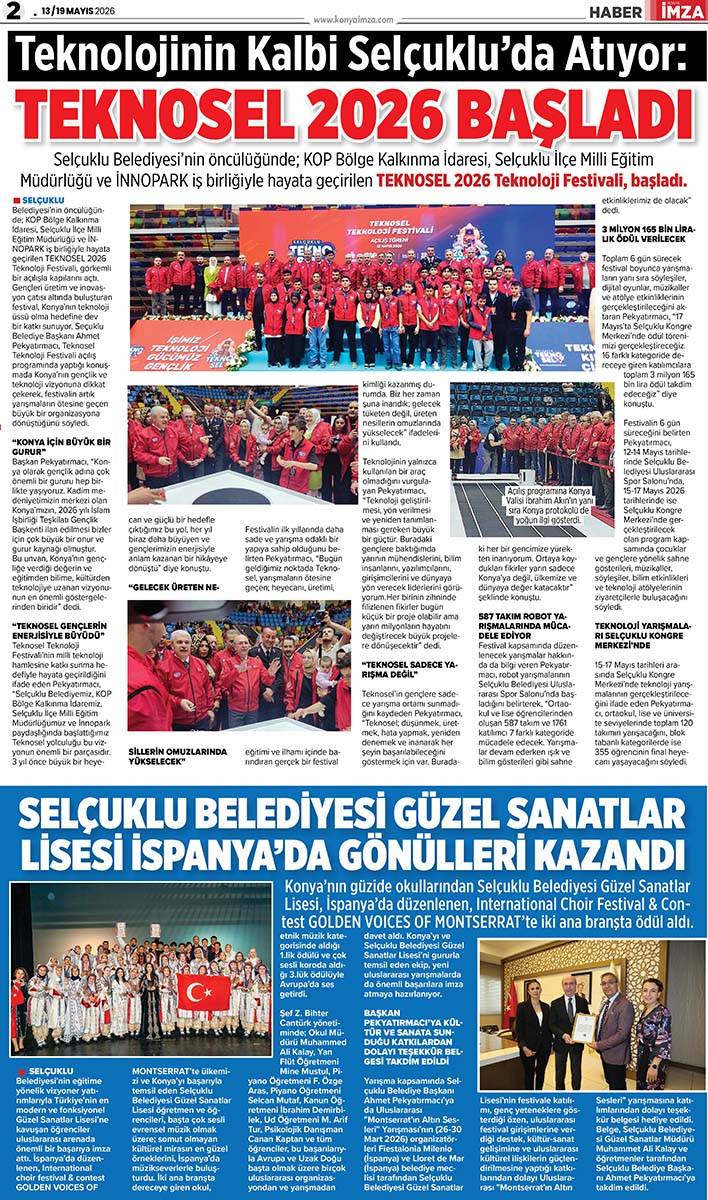 Konya İmza E-GAZETE (13 / 19 Mayıs 2026) 2