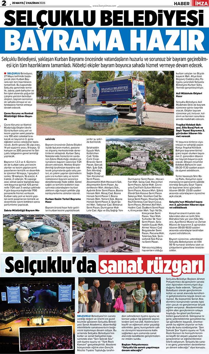 Konya İmza E-GAZETE (26 Mayıs / 2 Haziran 2026) 2