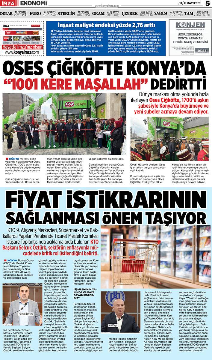Konya İmza E-GAZETE (13 / 19 Mayıs 2026) 5