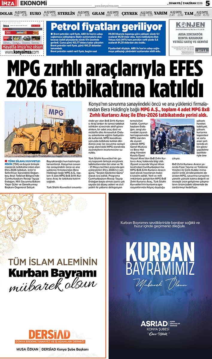 Konya İmza E-GAZETE (26 Mayıs / 2 Haziran 2026) 5