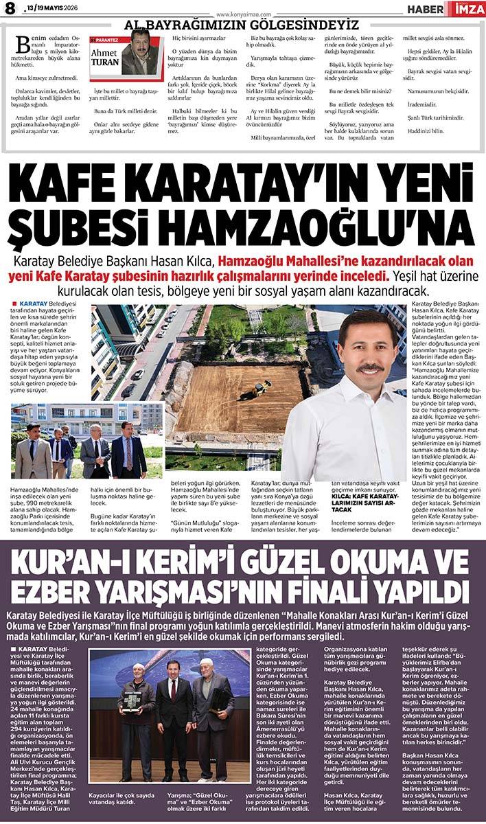 Konya İmza E-GAZETE (13 / 19 Mayıs 2026) 8