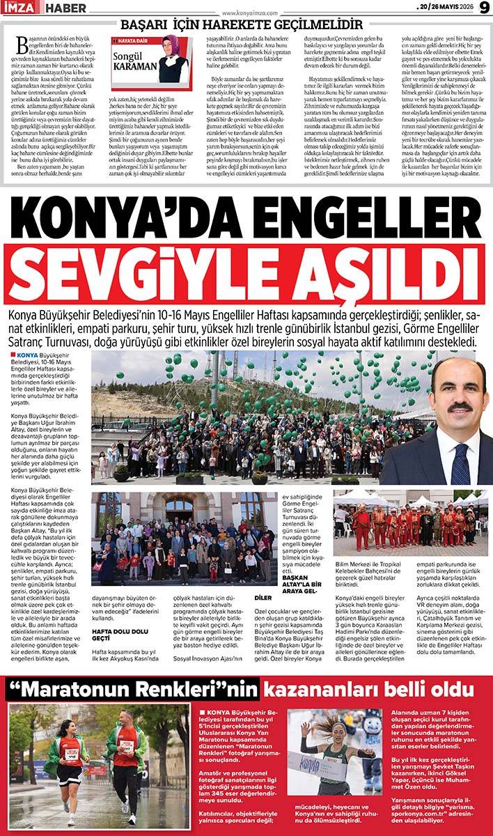 Konya İmza E-GAZETE (20 / 26 Mayıs 2026) 9