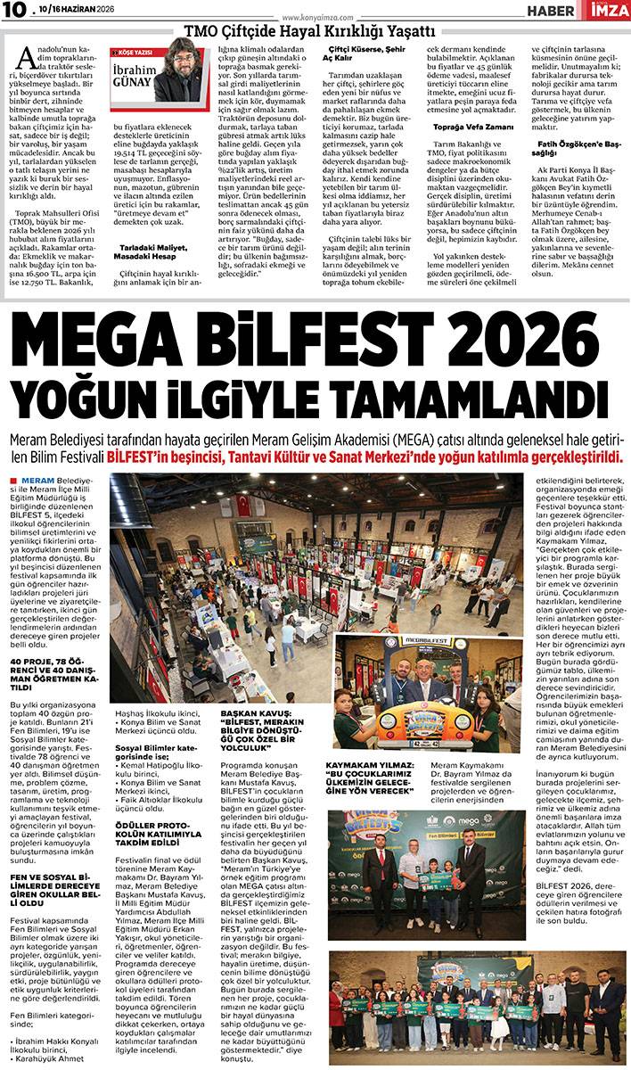 Konya İmza E-GAZETE (10 / 16 Haziran 2026) 10