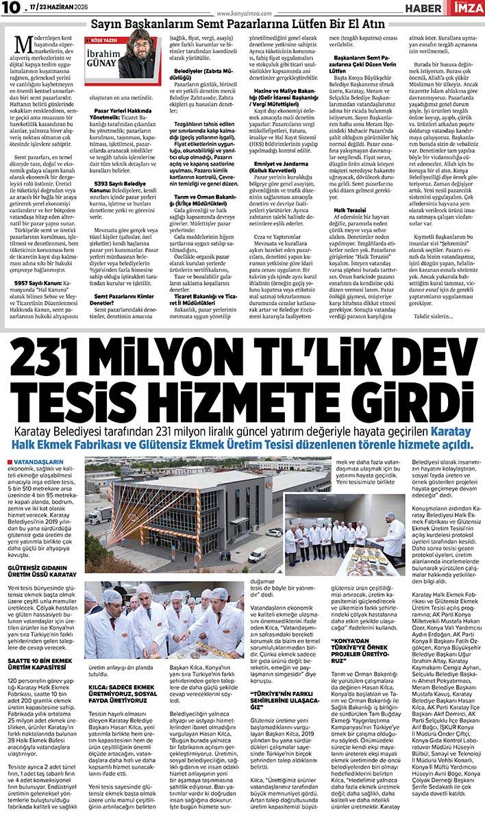 Konya İmza E-GAZETE (17 / 23 Haziran 2026) 10
