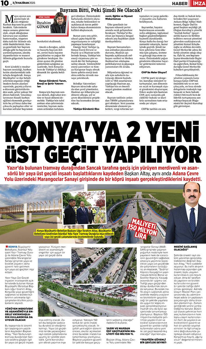 Konya İmza E-GAZETE (3 / 9 Haziran 2026) 10