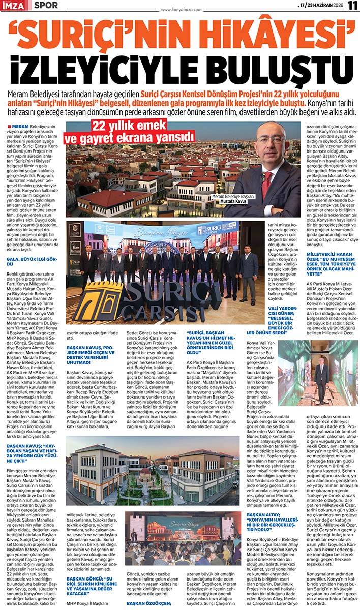 Konya İmza E-GAZETE (17 / 23 Haziran 2026) 11