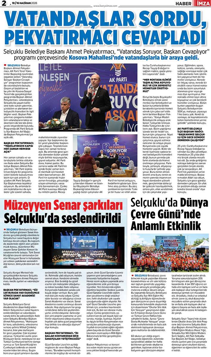 Konya İmza E-GAZETE (10 / 16 Haziran 2026) 2