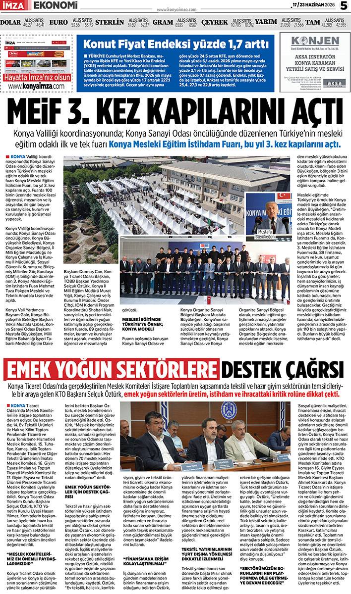 Konya İmza E-GAZETE (17 / 23 Haziran 2026) 5