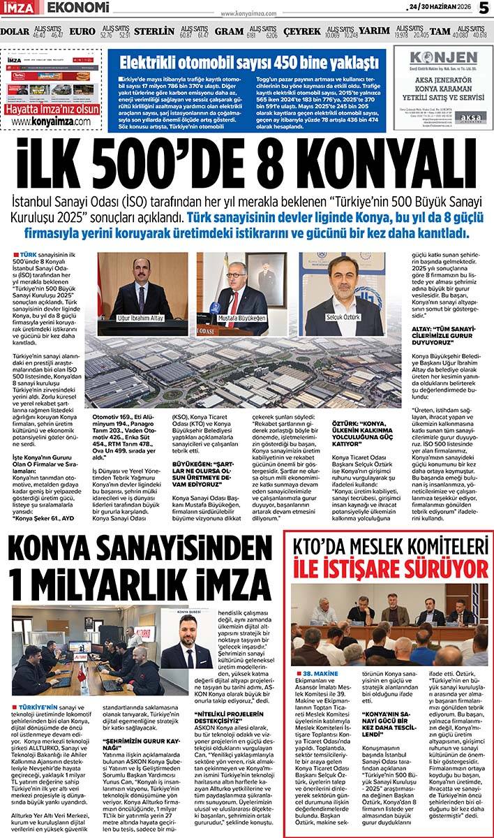 Konya İmza E-GAZETE (24 / 30 Haziran 2026) 5