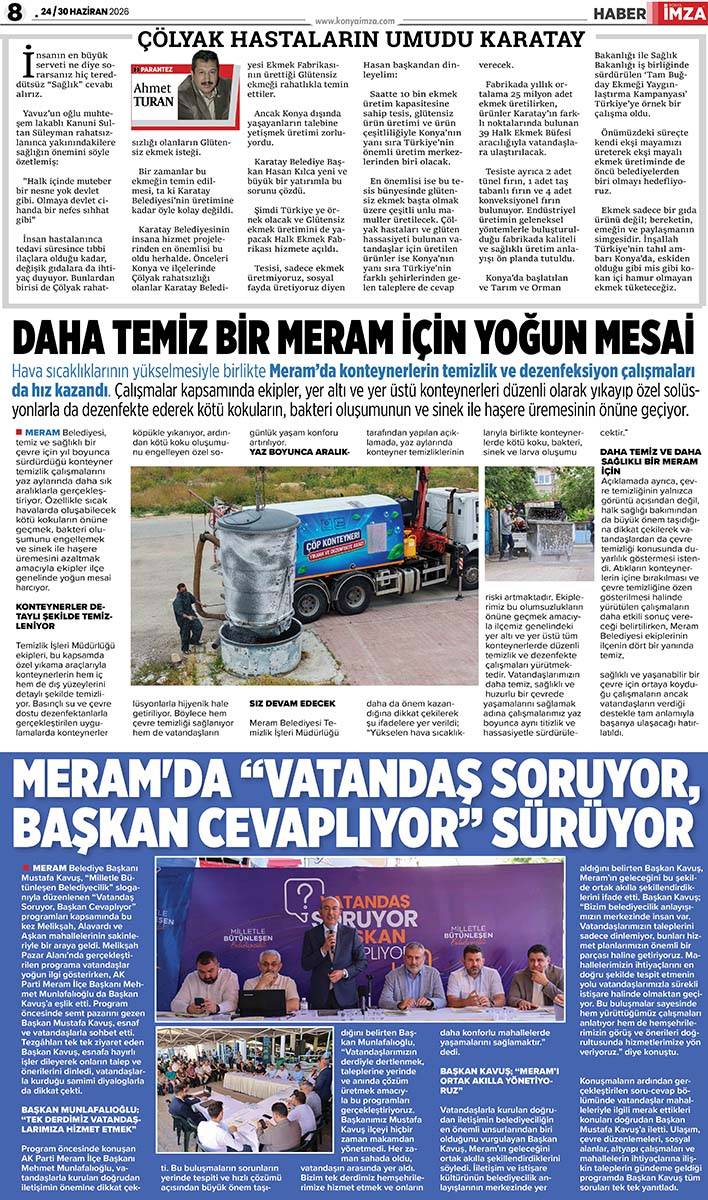 Konya İmza E-GAZETE (24 / 30 Haziran 2026) 8