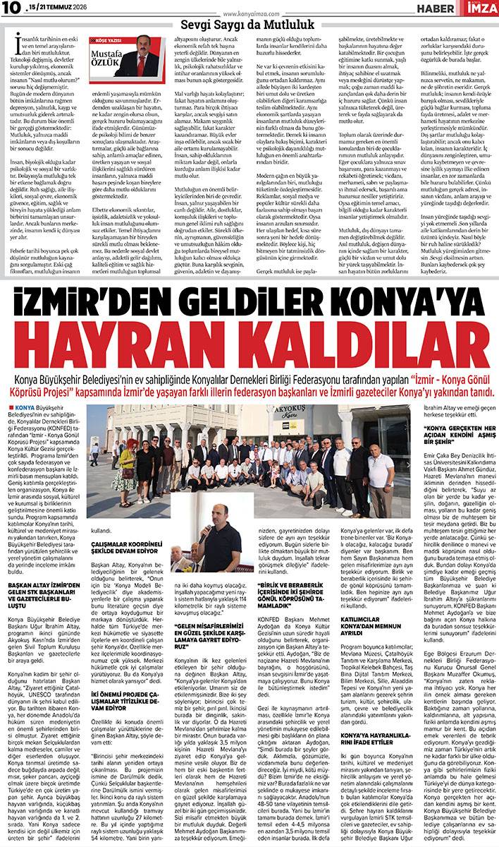 Konya İmza E-GAZETE (15 / 21 Temmuz 2026) 10
