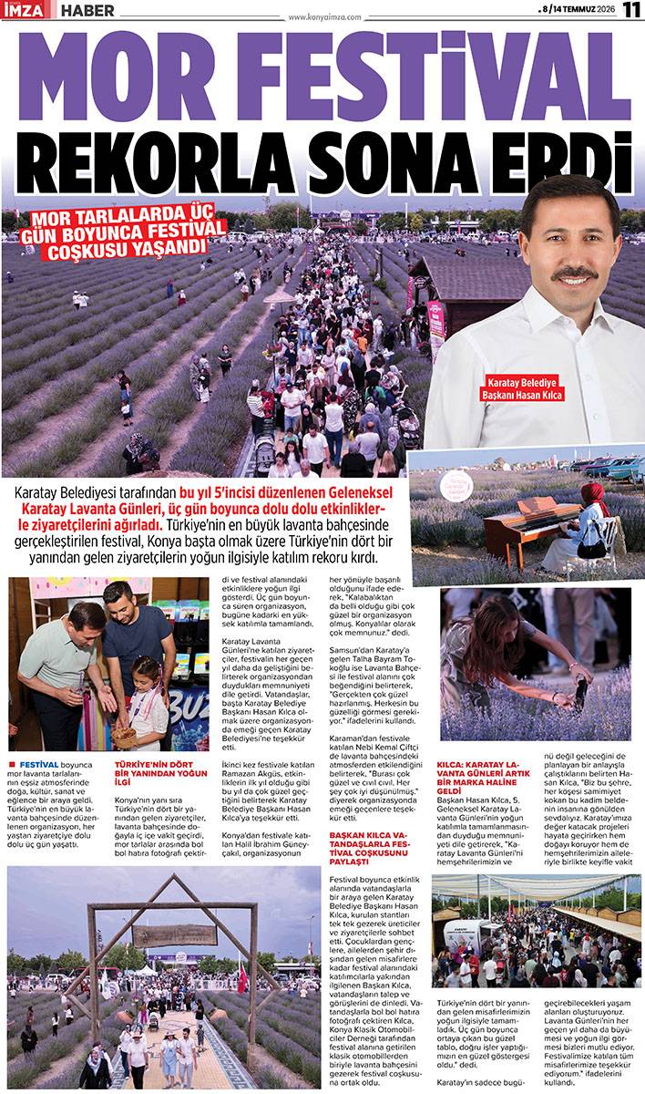 Konya İmza E-GAZETE  ( 8 / 14 Temmuz 2026) 11