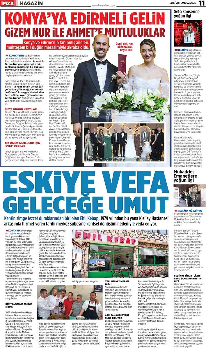 Konya İmza E-GAZETE (22 / 28 Temmuz 2026) 11