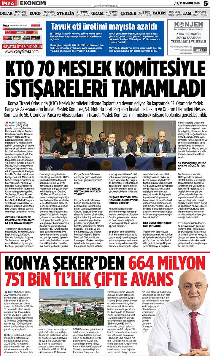 Konya İmza E-GAZETE (15 / 21 Temmuz 2026) 5