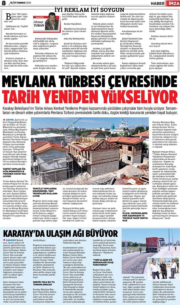 Konya İmza E-GAZETE (15 / 21 Temmuz 2026) 8