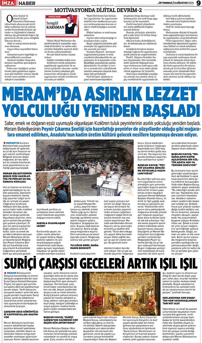 Konya İmza E-GAZETE (29 Temmuz/ 4 Ağustos 2026) 9