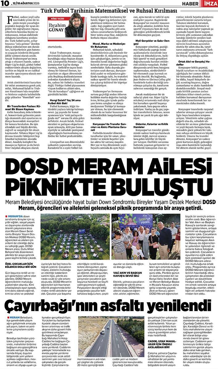 Konya İmza E-GAZETE (12 / 18 Ağustos 2026) 10