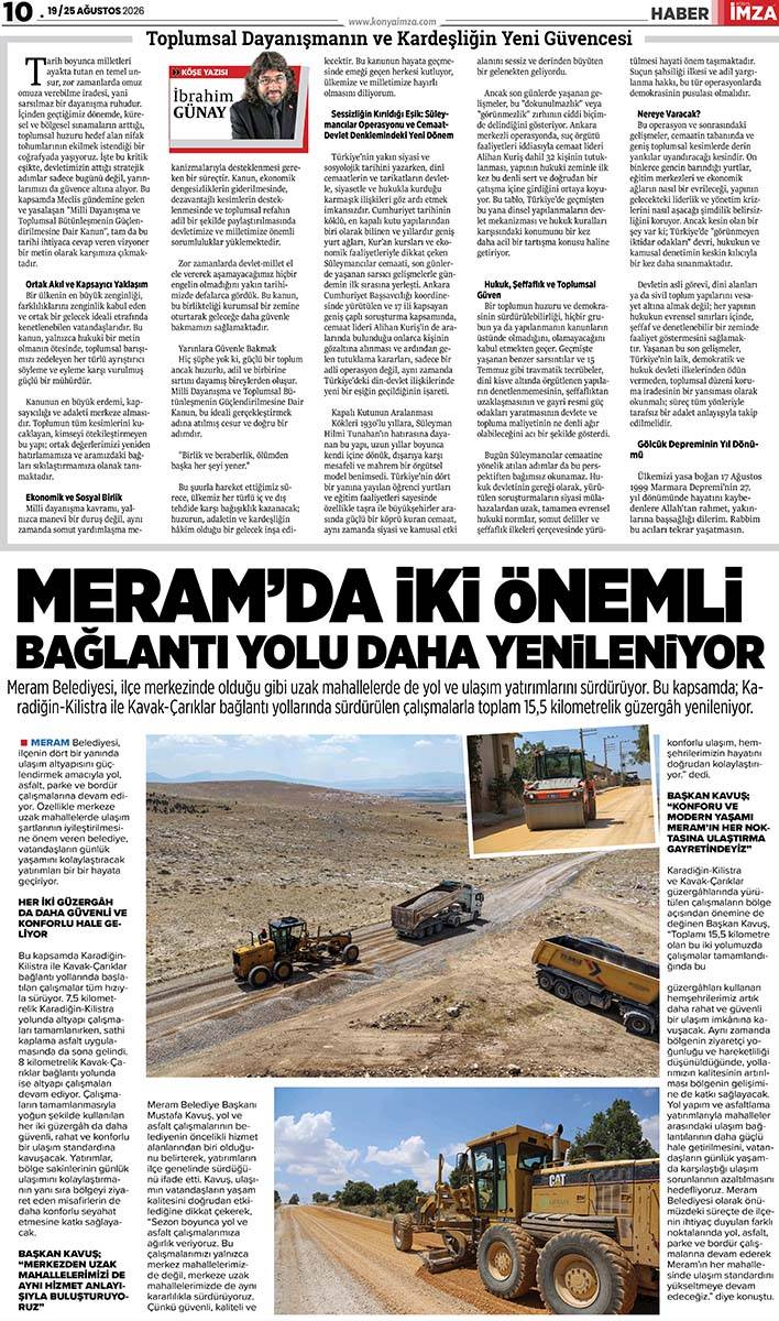 Konya İmza E-GAZETE (19 / 25 Ağustos 2026) 10
