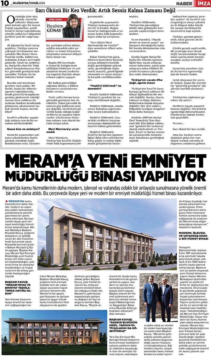 Konya İmza E-GAZETE (26 Ağustos / 1 Eylül 2026) 10