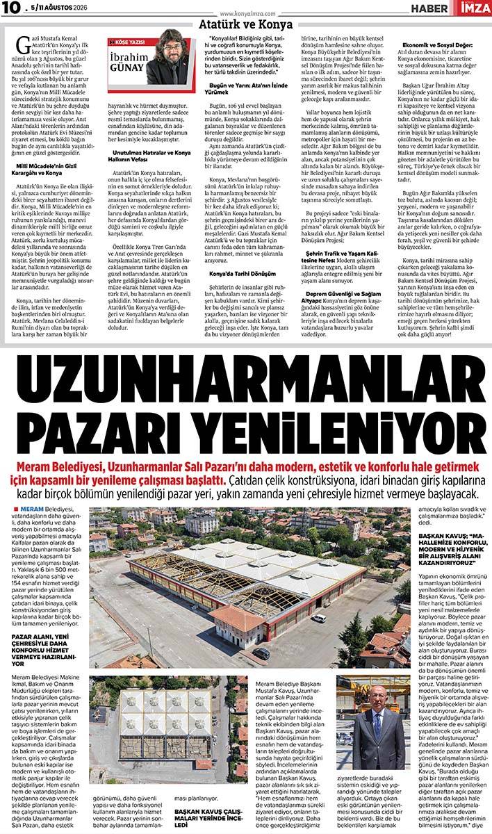 Konya İmza E-GAZETE (5/11 Ağustos 2026) 10