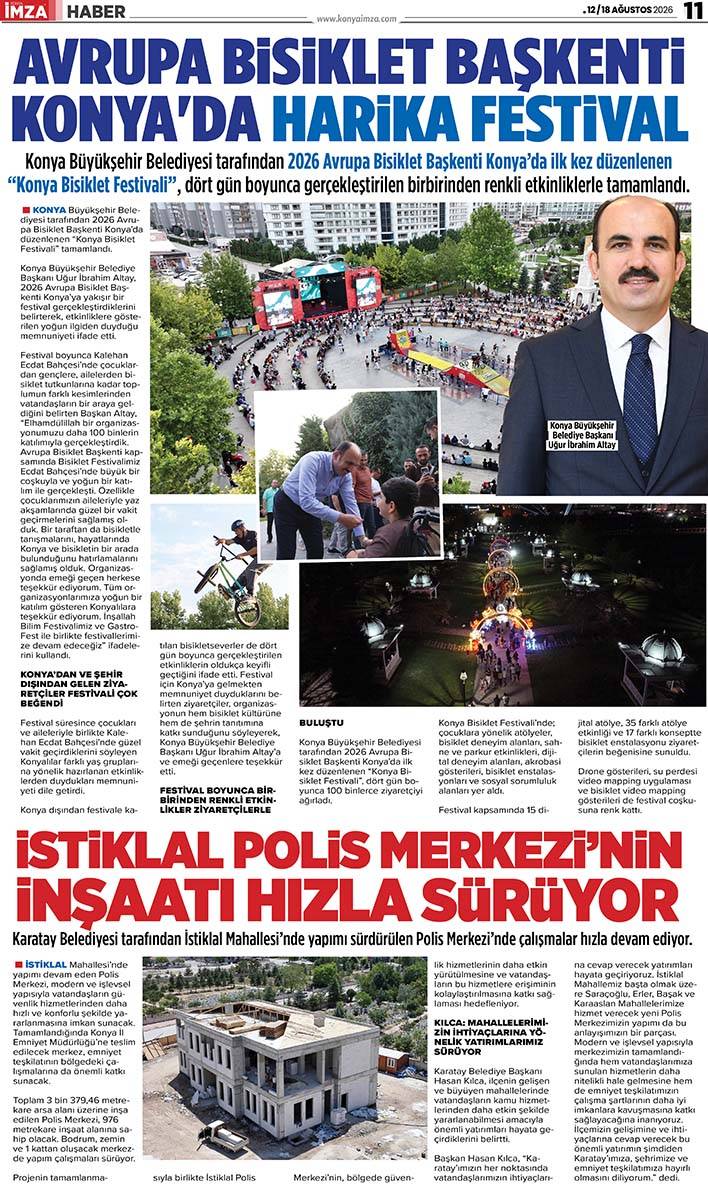 Konya İmza E-GAZETE (12 / 18 Ağustos 2026) 11