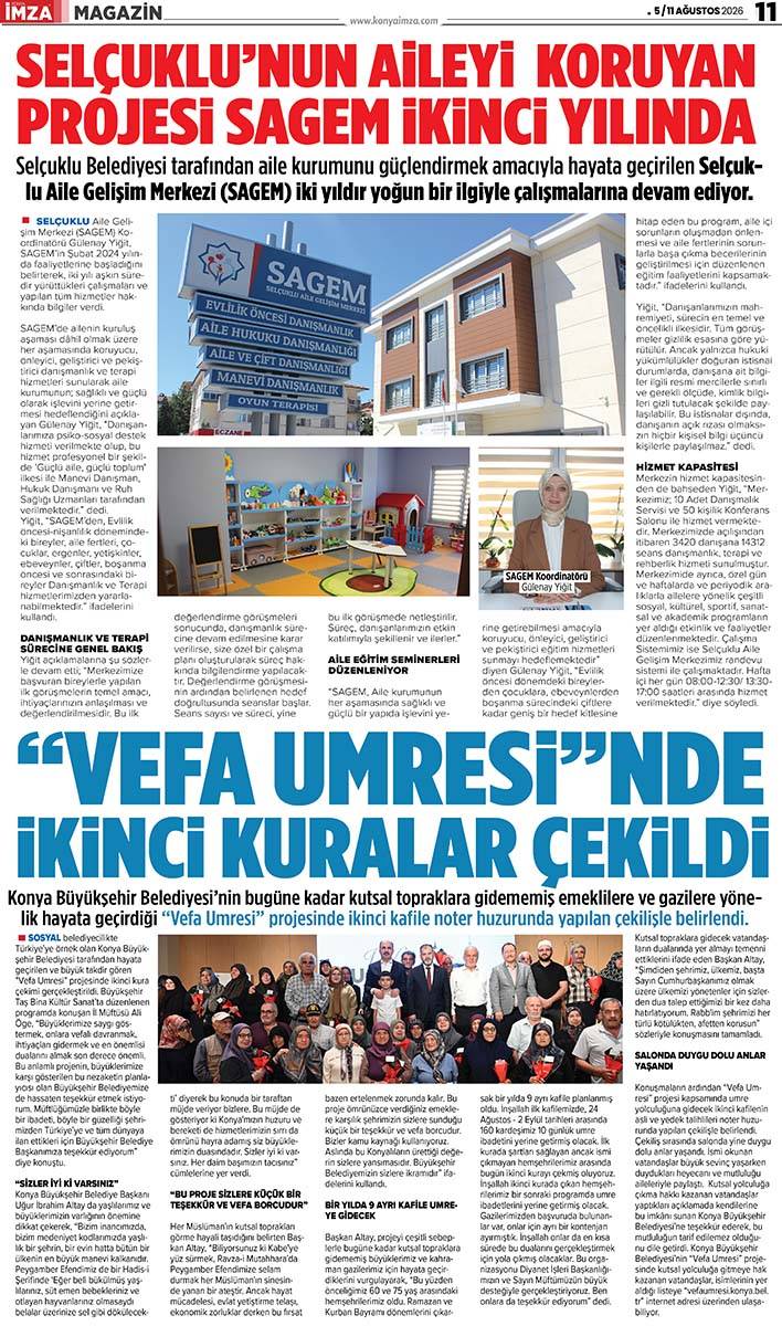 Konya İmza E-GAZETE (5/11 Ağustos 2026) 11