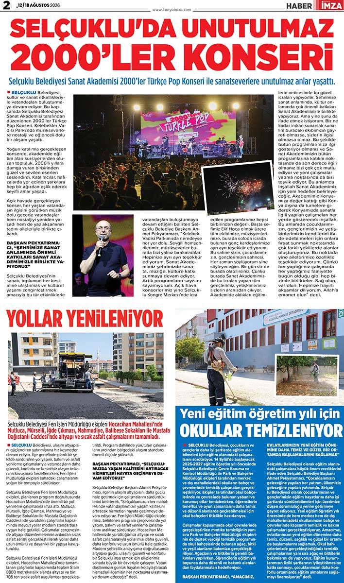 Konya İmza E-GAZETE (12 / 18 Ağustos 2026) 2