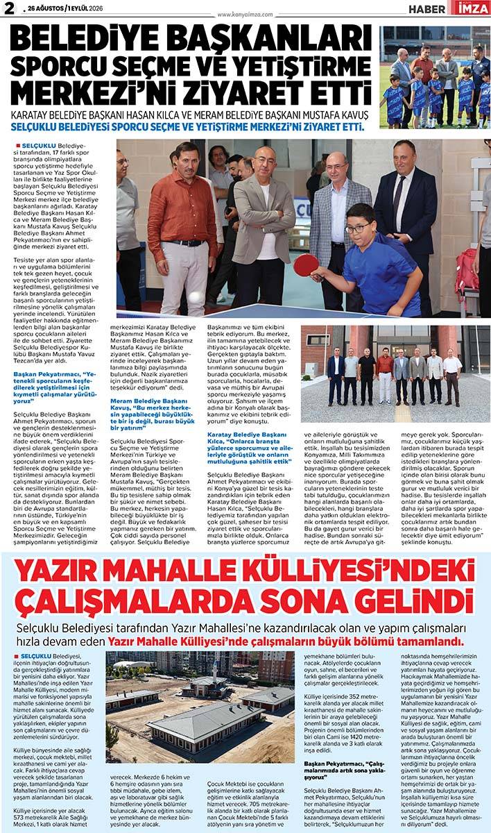 Konya İmza E-GAZETE (26 Ağustos / 1 Eylül 2026) 2