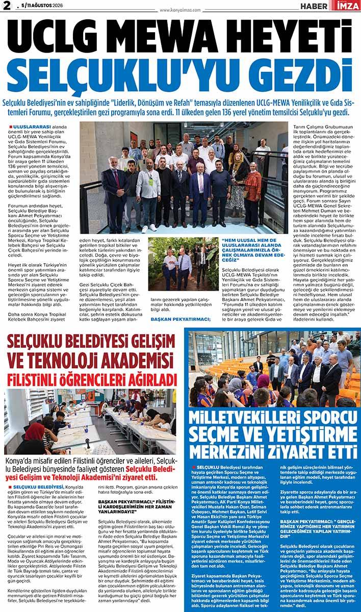 Konya İmza E-GAZETE (5/11 Ağustos 2026) 2